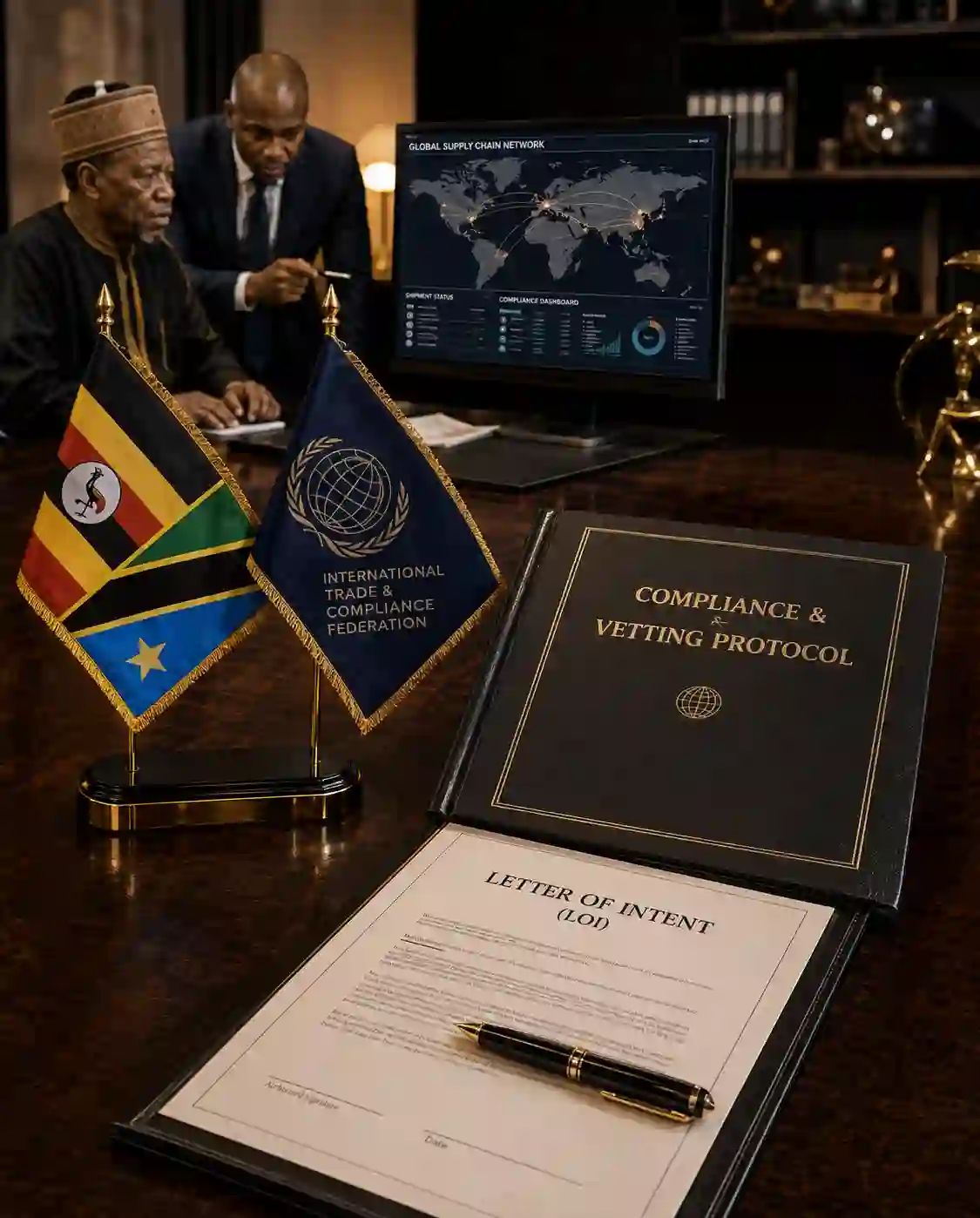 Secure Delegation Entry and Gold Trade Compliance Vetting Protocol