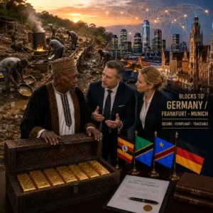 Gold Dore Bars Blocks Africa to Germany Frankfurt Munich