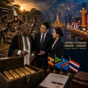 Gold Dore Bars Company Africa to Thailand Bangkok Yaowarat