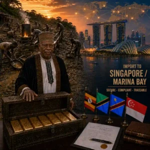 Gold Dore Bars Import Africa to Singapore Marina Bay