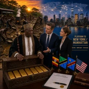 Gold Dore Bars Platform Africa to New York Manhattan