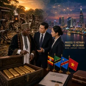 Gold Dore Bars Process Africa to Vietnam Hanoi Ho Chi Minh